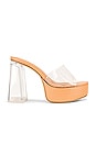 view 1 of 5 Dolly Lucite Mule in Clear & Tan