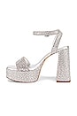view 5 of 5 Dolly Crystal Platform in Gray & Crystal