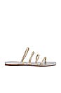 view 1 of 5 Ibiza Flat in Metallic Silver, Gold, & Rose Gold