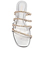 view 4 of 5 Ibiza Flat in Metallic Silver, Gold, & Rose Gold