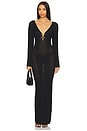 view 1 of 4 Crochet Maxi With Signature Pearl Details Dress in Black