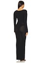 view 3 of 4 Crochet Maxi With Signature Pearl Details Dress in Black