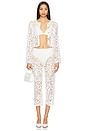 view 5 of 6 Gabrielle Capri in White Lace