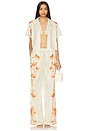 view 5 of 6 Esme Drawstring Pant in Placement Italian Oranges