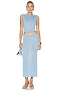 view 5 of 6 FALDA MIDI SONYA in Sky Blue
