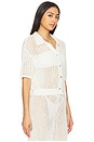 view 3 of 5 Ophelia Windowpane Knit Top in Cloud