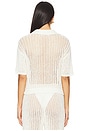 view 4 of 5 Ophelia Windowpane Knit Top in Cloud
