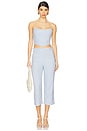 view 4 of 5 Birkin Pearl Corset Top in Cashmere Blue