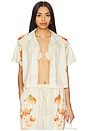view 1 of 5 Ruby Short Sleeve Boxy Shirt in Placement Italian Oranges