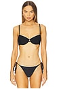 view 1 of 4 Fonda Underwire Bikini Top in Jet Black & Cloud Tipping