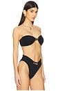 view 2 of 4 Kate Bandeau Hardware Bikini Top in Jet Black