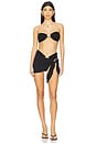 view 4 of 4 Kate Bandeau Hardware Bikini Top in Jet Black