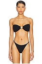 view 1 of 4 Shelley Bandeau Bikini Top in Jet Black