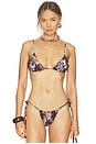 view 1 of 5 Kendall Bikini Top in Coffee Paisley
