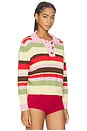 view 2 of 4 JERSEY TIPO POLO ALAIA in Pink Stripe