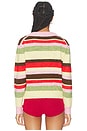 view 3 of 4 JERSEY TIPO POLO ALAIA in Pink Stripe