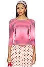 view 1 of 5 Nia Top in Scarlett Stripe
