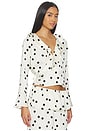 view 2 of 4 Ricki Wrap Top in White Dot