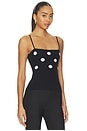 view 2 of 4 CAMISETA TIRANTES EMI in Black & White Dot
