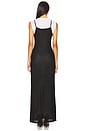 view 3 of 3 VESTIDO LONGO MUSCULOSO COM DECOTE EM V ROZZI in Black