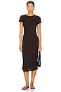view 1 of 3 Rozzi Double Layer Tee Dress in Chocolate