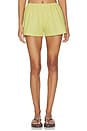 view 1 of 6 Yoshi Stripe Summer Short in Lemon & Chocolate Stripe