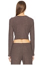 view 3 of 4 LAUREN クロップドカーディガン in Brown