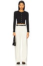 view 4 of 4 Pointelle Crop Cardigan in Black