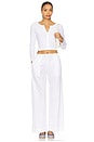 view 4 of 4 Pointelle Crop Cardigan in White