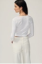 view 4 of 7 Pointelle Crop Cardigan in White