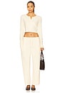 view 4 of 4 Lauren Crop Cardigan in Vanilla