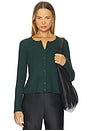view 1 of 4 Lauren Classic Cardigan in Emerald