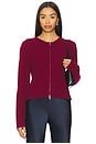 view 1 of 4 Jesse Zip Cardigan in Mulberry