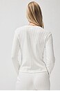 view 3 of 6 Pointelle Classic Cardigan in White
