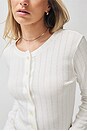 view 4 of 6 Pointelle Classic Cardigan in White