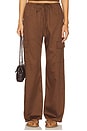 view 1 of 6 Yoko Drawstring Pant in Chocolate