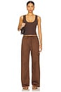 view 5 of 6 Yoko Drawstring Pant in Chocolate