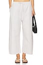 view 1 of 6 Yoshi Carpenter Pant in Parchment & Khaki Stripe