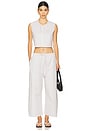view 5 of 6 Yoshi Carpenter Pant in Parchment & Khaki Stripe