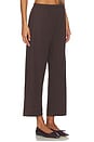 view 2 of 6 Pointelle Crop Wide Leg Pant in Chocolate