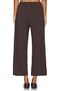 view 4 of 6 Pointelle Crop Wide Leg Pant in Chocolate