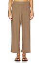 view 1 of 6 Lauren Crop Pleated Pocket Pant in Walnut
