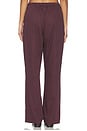 view 4 of 6 Yoshi Stripe Classic Tie Pant in Bordeaux & Rose Stripe