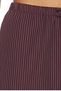view 6 of 6 Yoshi Stripe Classic Tie Pant in Bordeaux & Rose Stripe