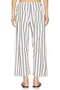 view 4 of 6 Yoshi Stripe Crop Drawstring Pant in Parch, Choco & Leset Blue Stripe