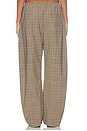 view 6 of 7 Mia Pocket Pant in Camel Plaid