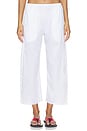 view 1 of 6 Yoko Lace Crop Pant in White