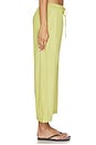 view 3 of 6 Yoshi Stripe Crop Drawstring Pant in Lemon & Chocolate Stripe