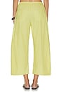 view 4 of 6 Yoshi Stripe Crop Drawstring Pant in Lemon & Chocolate Stripe
