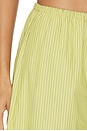 view 6 of 6 Yoshi Stripe Crop Drawstring Pant in Lemon & Chocolate Stripe